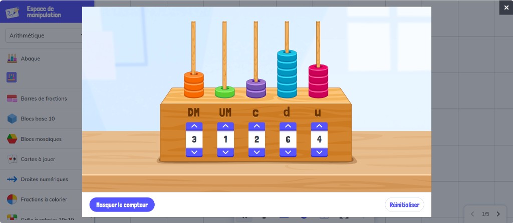 Abaque virtuel - numération positionnelle